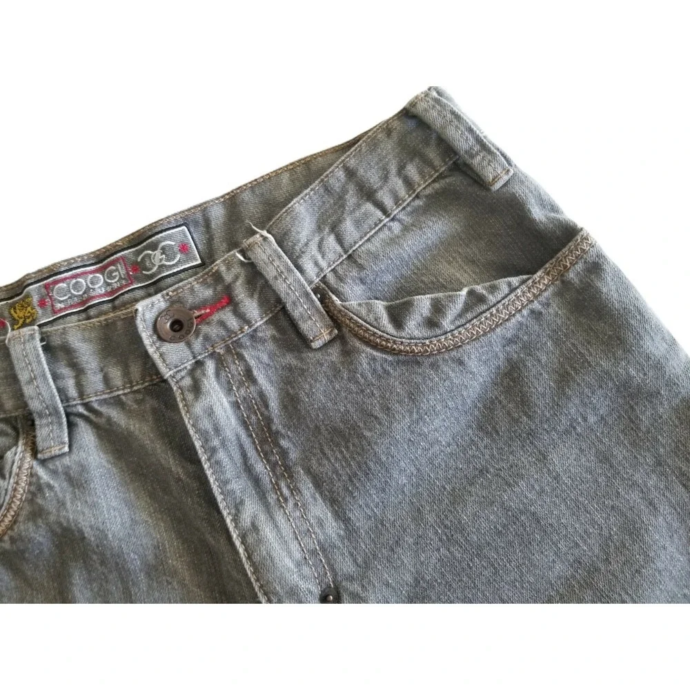 COOGI Melbourne Men's Cut Away Denim Shorts Gray Size‎ W34 Home Altered Length